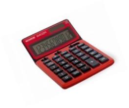 Monroe Systems for Business Monroe 240Z Red Handheld Calculator. Commercial-grade 12-digit handheld battery/solar powered calculator with large digits and tilt able display.