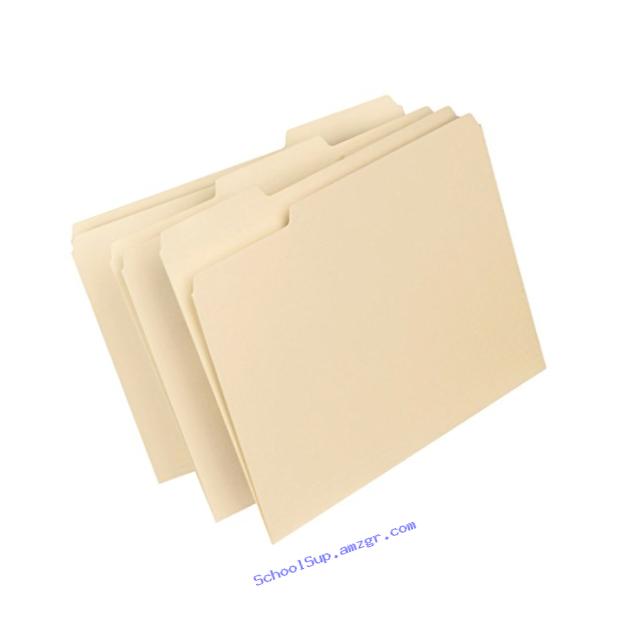 Smead Interior File Folder, 1/3-Cut Tab, Letter Size,  Manila , 100 per Box (10230)