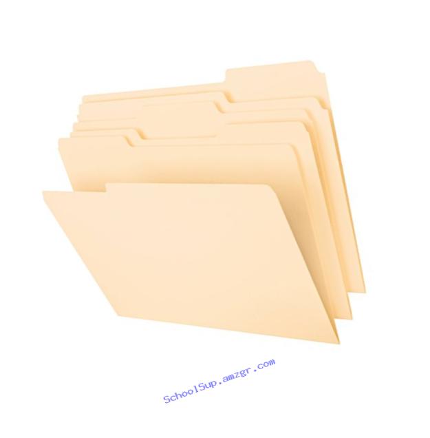 Pendaflex File Folders, Letter Size, 1/3 Cut, Manila, 100 per Box (752 1/3)