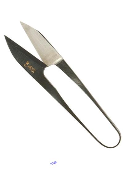 Kotobuki Traditional Japanese Thread Scissors, Black Finish with Short Blade