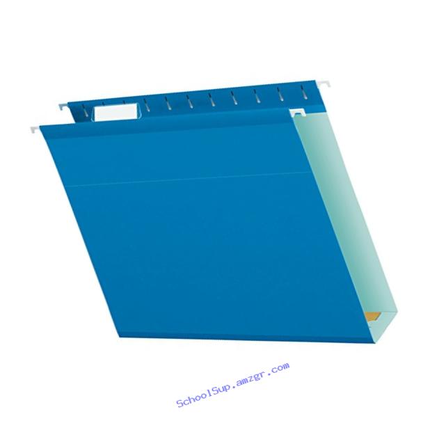 Pendaflex Extra Capacity Reinforced Hanging Folders, Letter Size, Blue, 25 per Box (4152X2BLU)