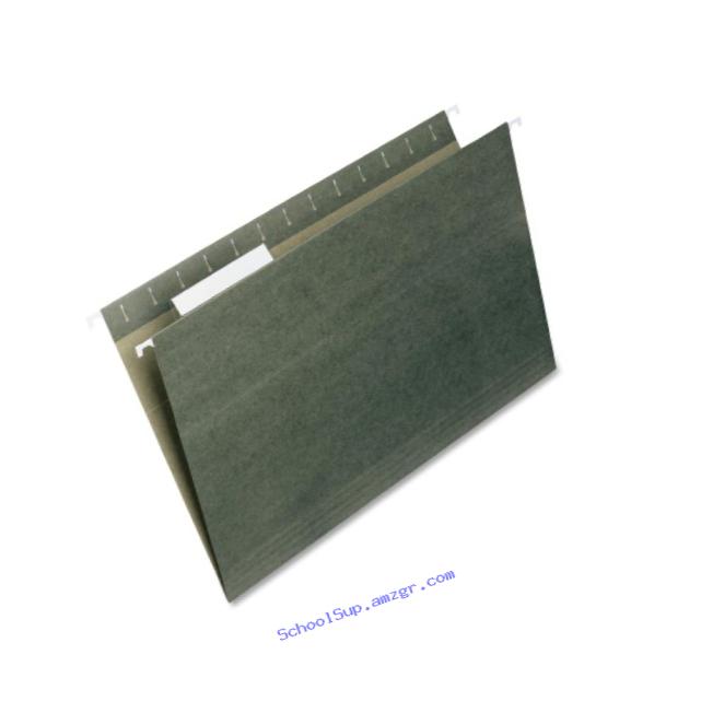 Smead Hanging File Folder with Tab,  1/3- Cut Adjustable Tab, Legal Size, Standard Green,  25 per Box (64135)
