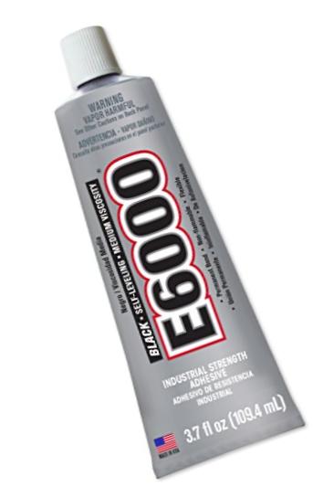 E6000 230031 Medium Viscosity Adhesive, 3.7 fl oz, Black