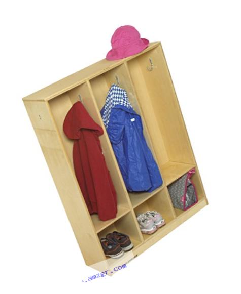 Childcraft 1464168 3-Section Coat Locker, 42