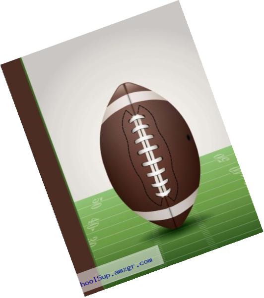 Composition Notebook: Football College Ruled Lined Pages Book (7.44 x 9.69)