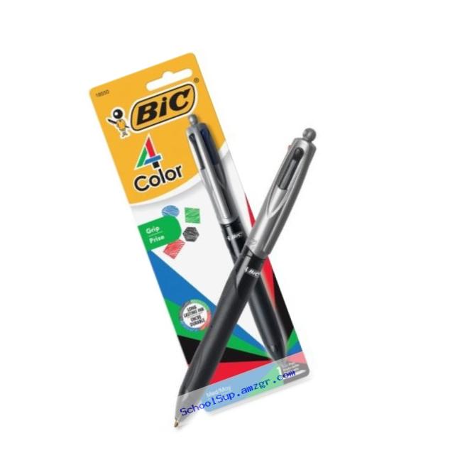 BIC 4-Color Grip Ball Pen, Assorted colors, 1ct (MMPGP1-Ast)