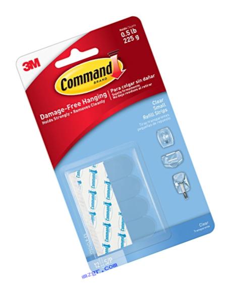 Command Poster Hanging Strips, 72 Strips, Clear, 17024CLR