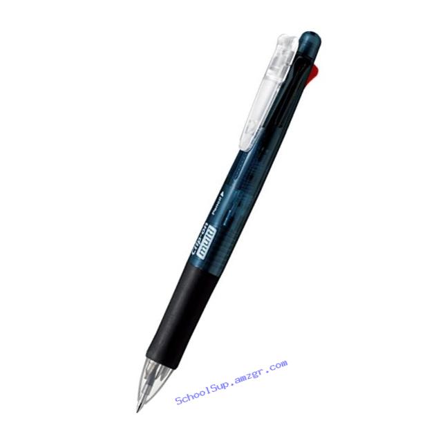 Zebra Clip-On Multi Color Multi-Functional Pen, Black Barrel (B4SA1-B)