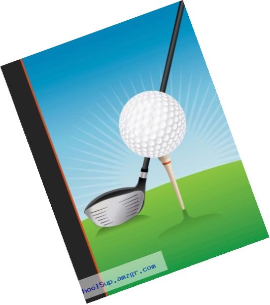Composition Notebook: Golf College Ruled Lined Pages Book (7.44 x 9.69)
