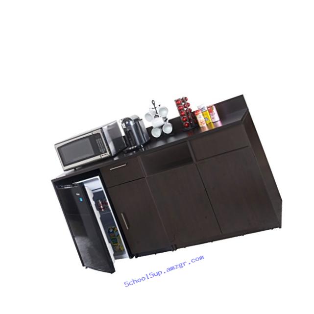 Breaktime 2 Piece 3273 Coffee Kitchen Lunch Break Room Furniture Cabinets Fully Assembled Ready to Use, Instantly Create your New Break Room, Espresso