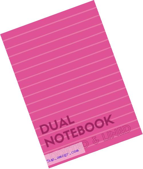 Dual Notebook Dotted & Lined: Large Notebook with Lined and Dotted Pages Alternating, 7 x 10, 120 Pages (60 College Ruled + 60 Dot Grid), Pink Soft Cover (Dot & Line Journal L) (Volume 3)