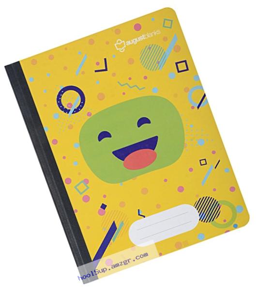 August blanks FSC Approved Social Impact Composition Notebook, Yellow, SINGLE (Compostion Yellow notebook)