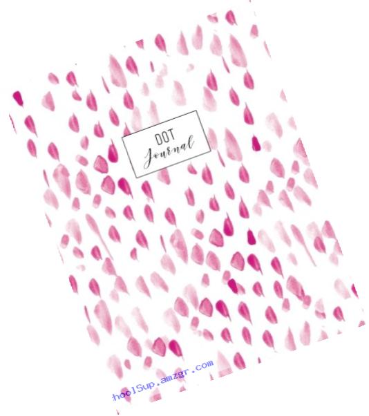 Dot Journal: Large Dotted Notebook, 8.5 x 11, Minimalist Pink Watercolor (Dot Planner)
