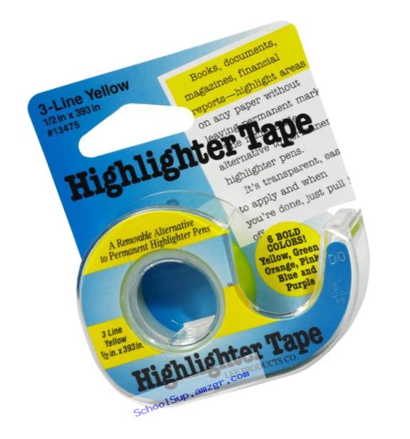 Lee Products Highlighter Tape 1/2