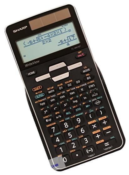 Sharp EL-W516TBSL Advanced Scientific Calculator with WriteView 4 Line Display & Solar Power