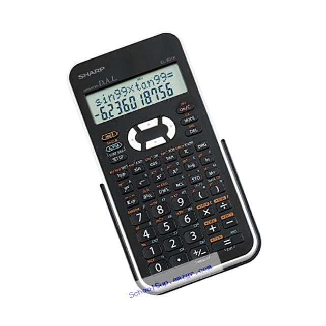 Sharp EL531XBWH Scientific Calculator with 2 Line Display
