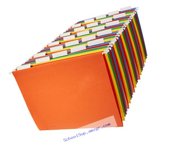 AmazonBasics Hanging File Folders - Letter Size (25 Pack) - Assorted Colors